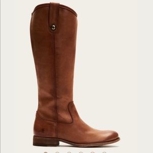 Melissa Button Frye Boots in Cognac
